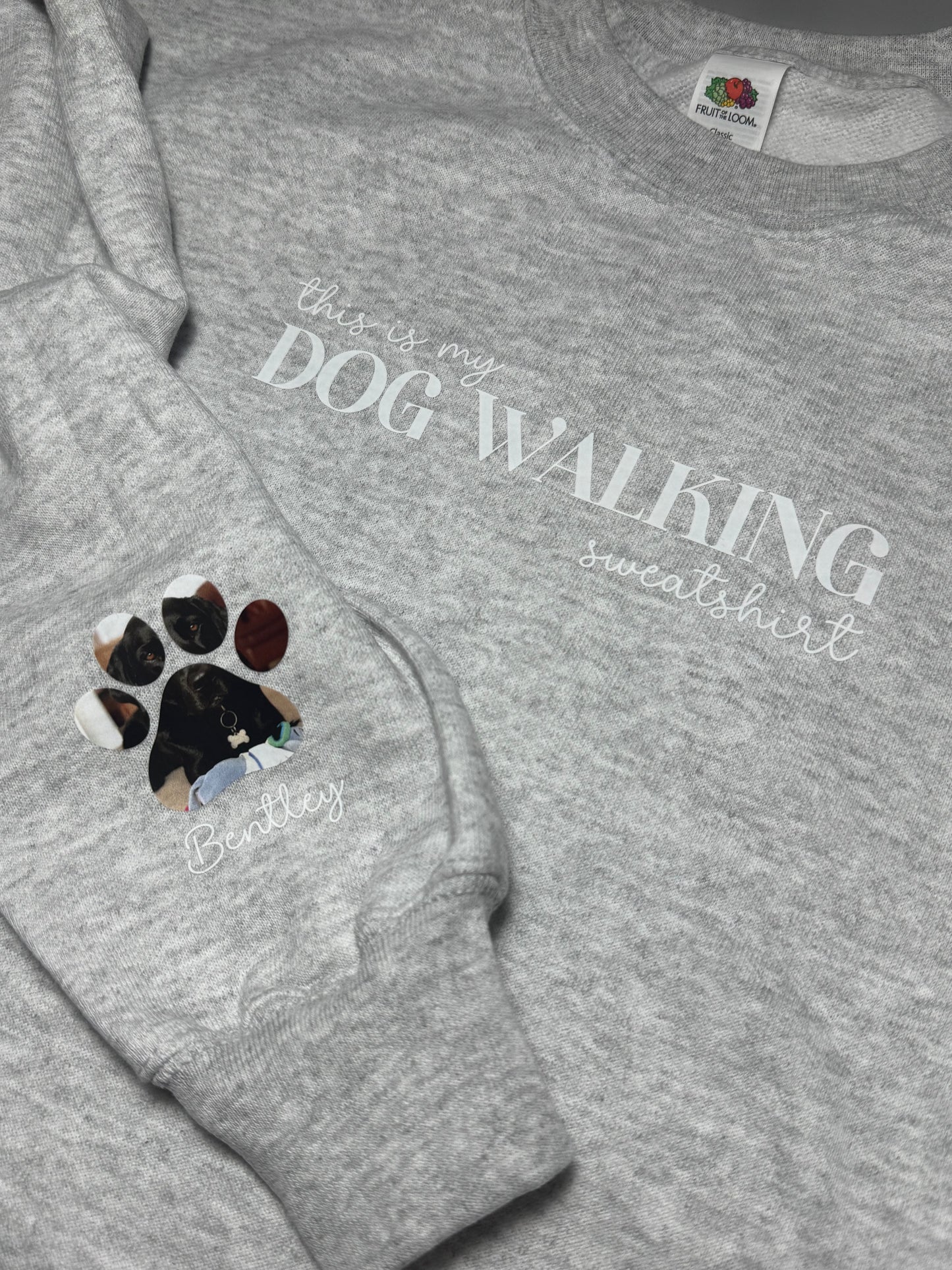 Dog walking sweatshirt
